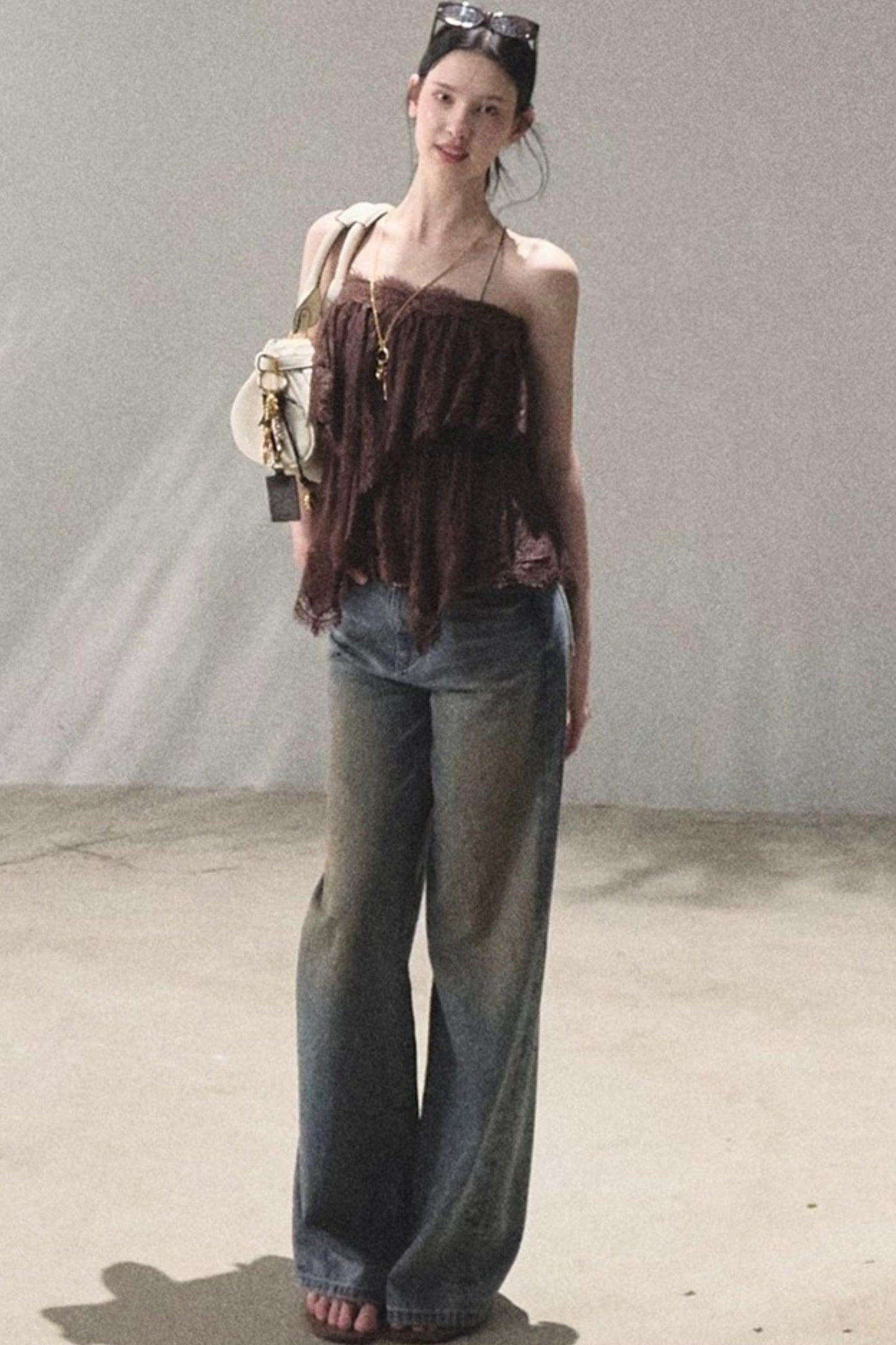 Vintage Hand-Painted Jeans Set