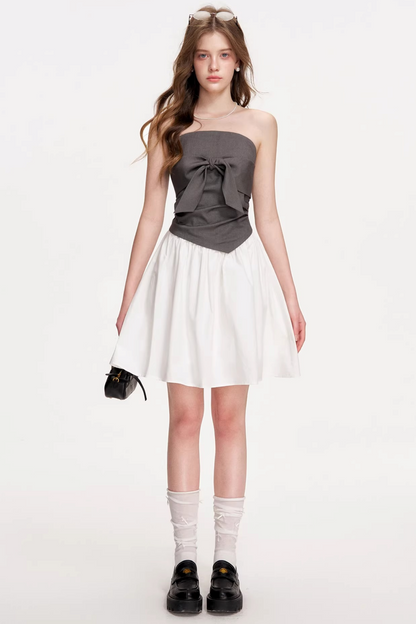 Tencel Wool Strapless Dress
