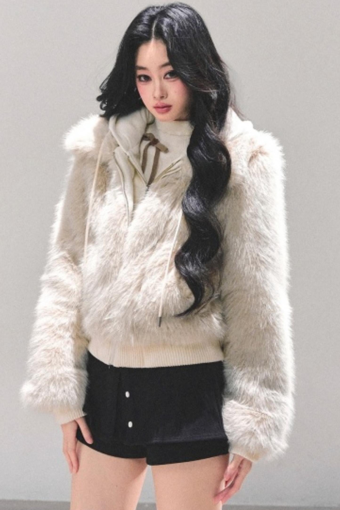Hooded Fur Winter Coat