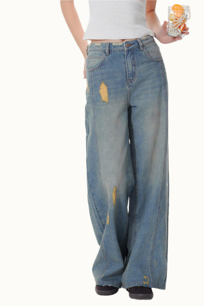 Memory Fragments Straight Jeans