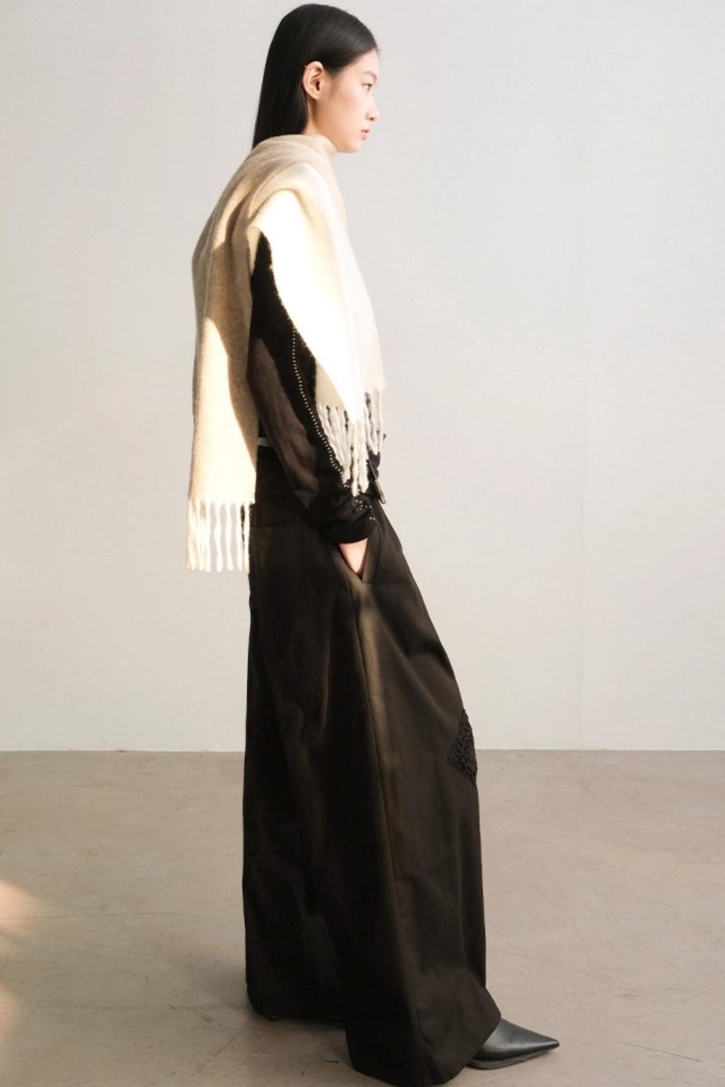 Wool Tassel Winter Scarf