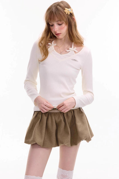 Autumn Bow Halterneck Slimming Top