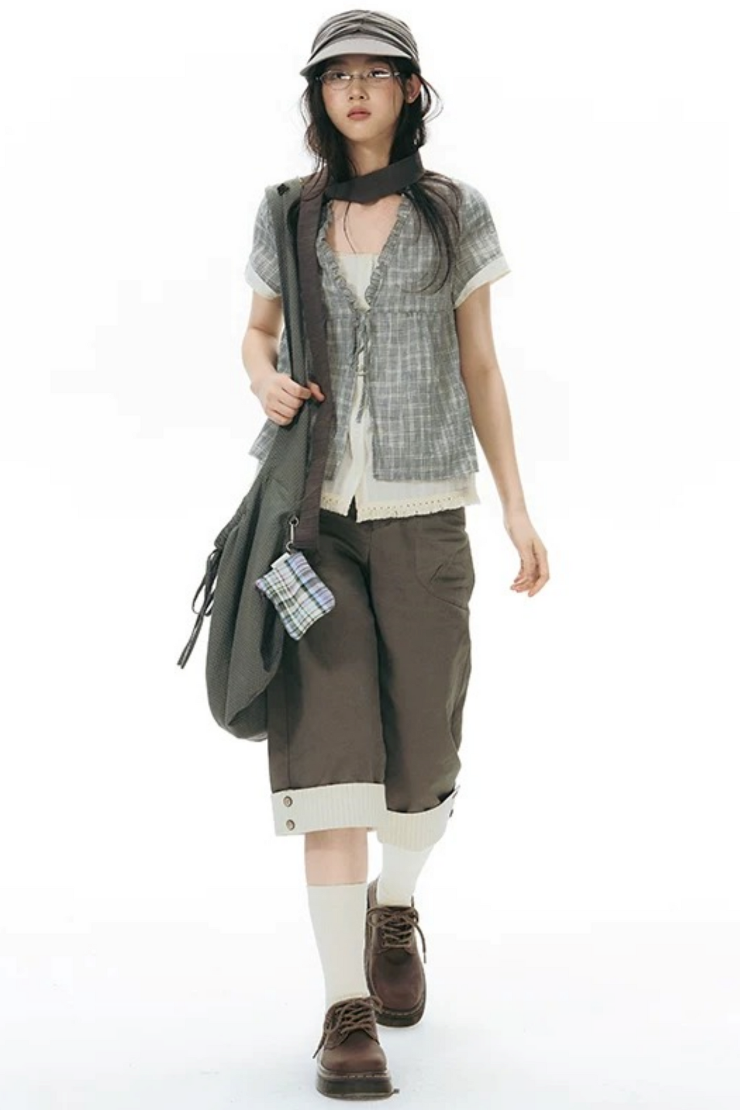Patchwork Straight Leg Pants