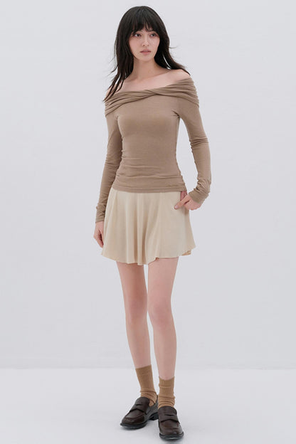 Korean Pleated Midi Skirt