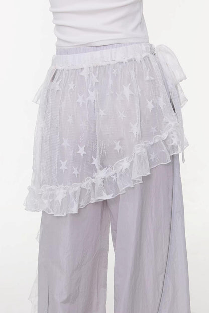 Star Lace Layered Skirt