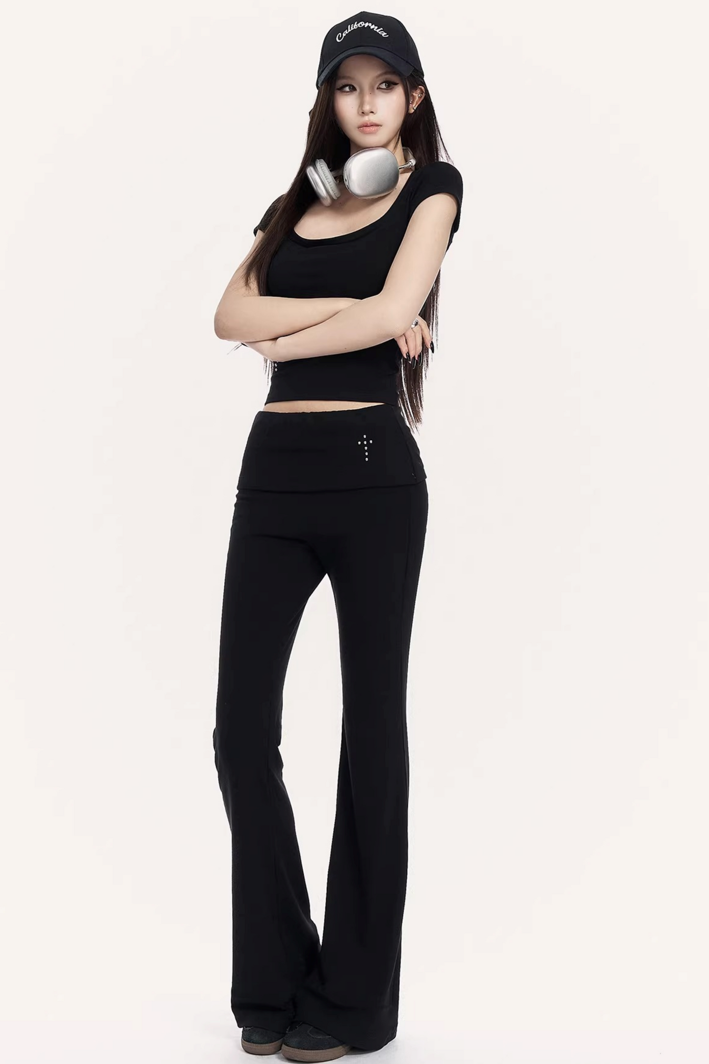 Square Neck Flared Pants Set-Up