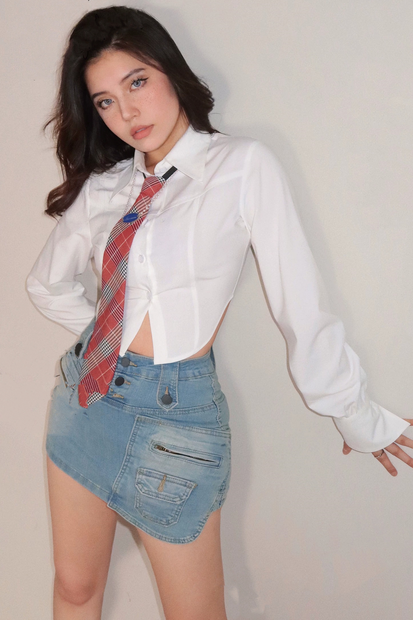 School Girl Pleated Skirt Suit Set-Up