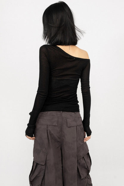 Casual Long Sleeve Slim Fit Top