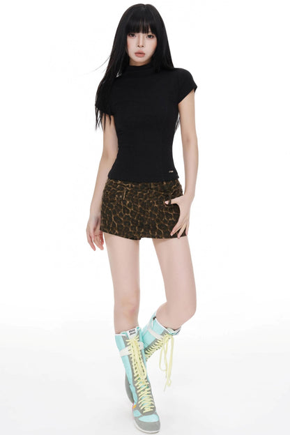 Leopard Cargo Shorts