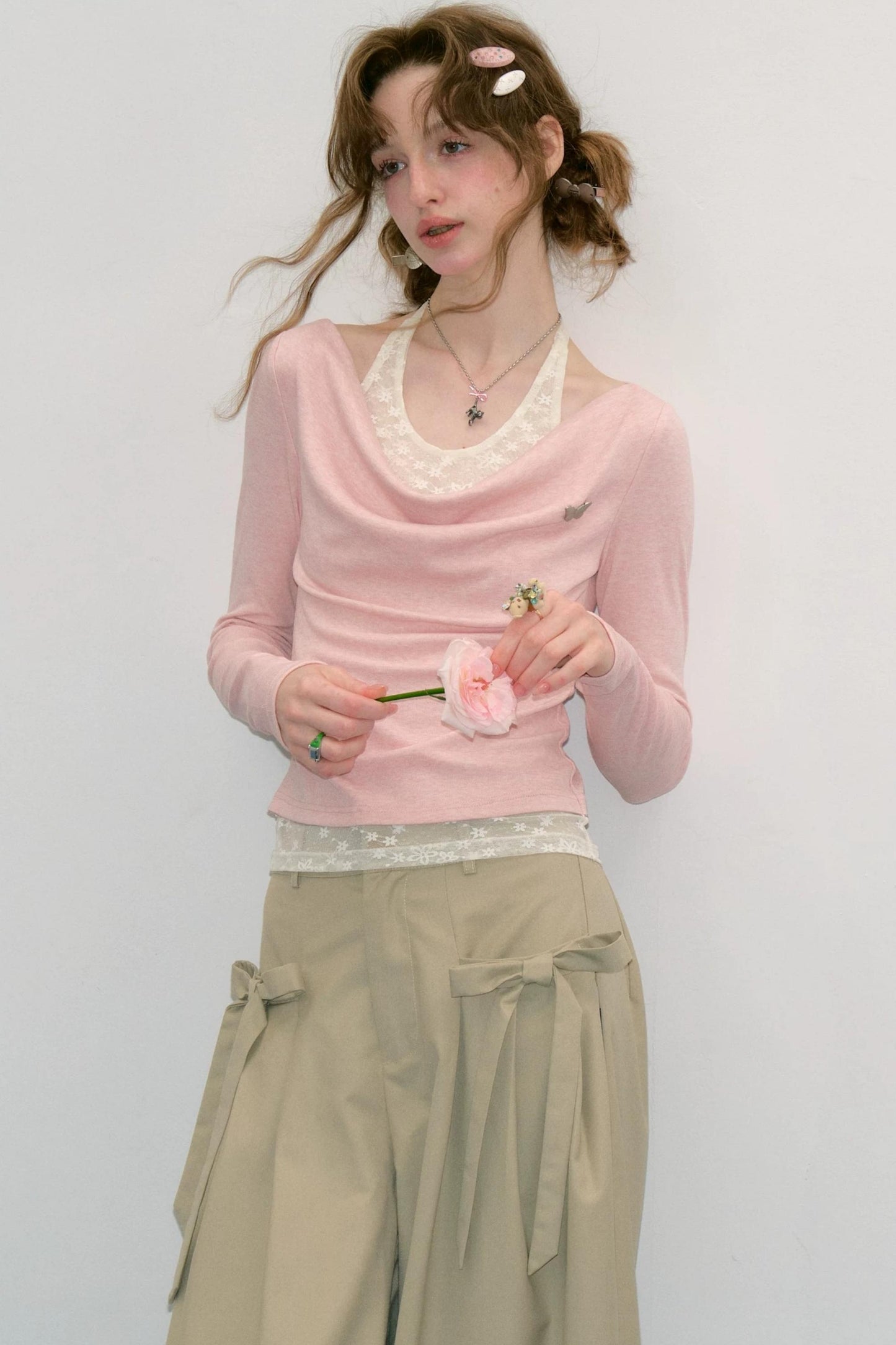 Gentle Flutter Knit Top