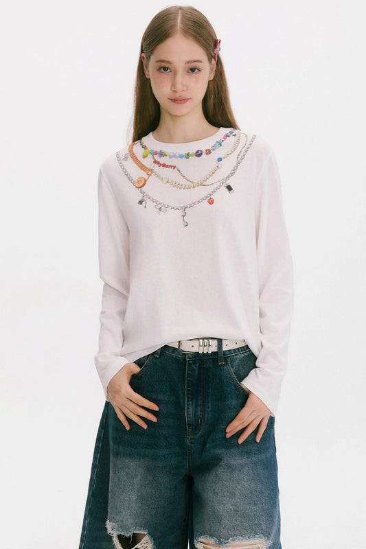 End of Summer Chain Print Top