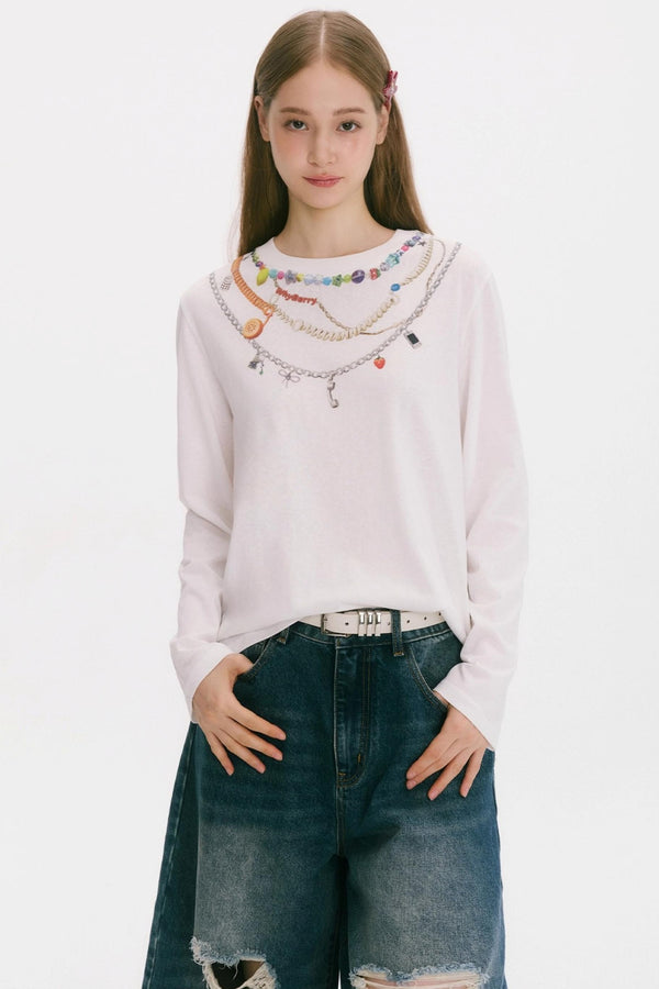 End of Summer Chain Print Top