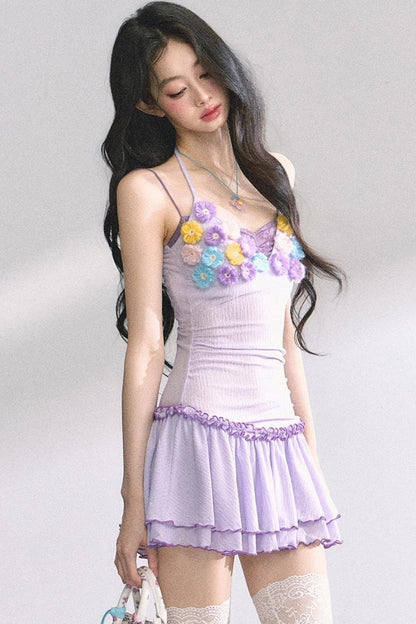 Floral One-Shoulder Summer Dress