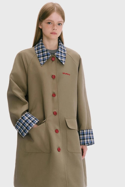 Vintage Plaid Long Coat