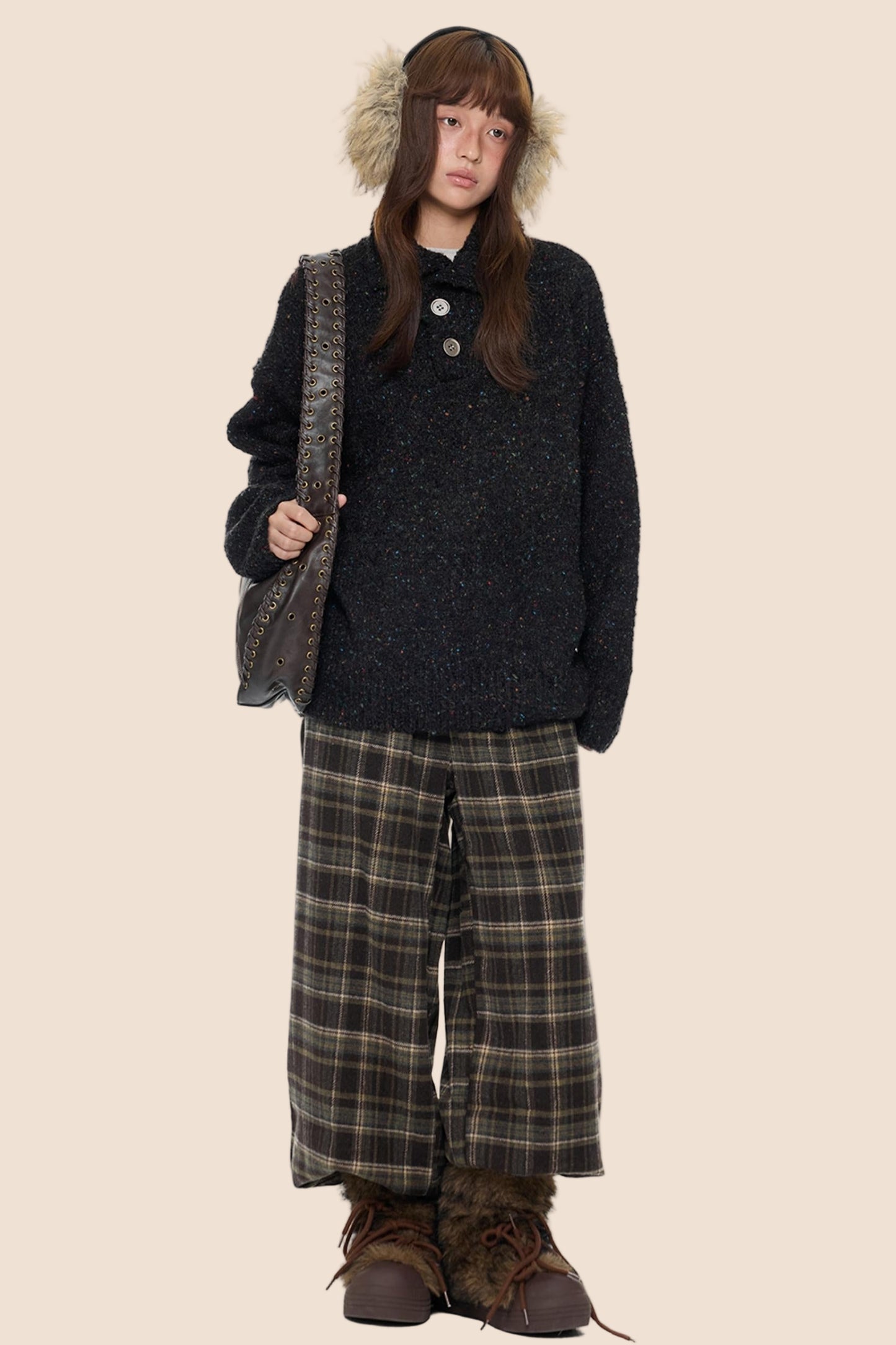Stand-Up Vintage Sweater Jacket