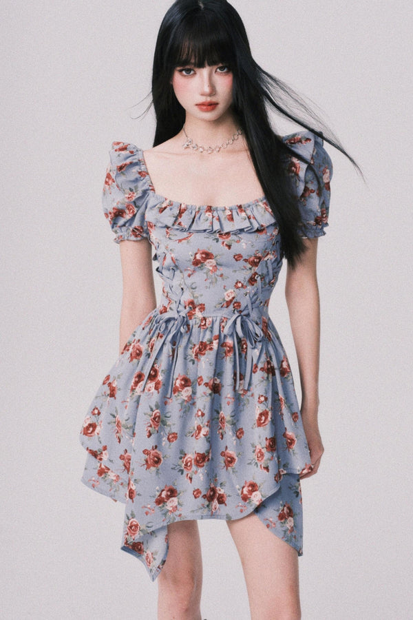 Deconstructed Square Collar Dress