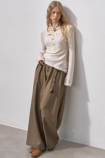 Sequin Henry Collar Knit Sweater