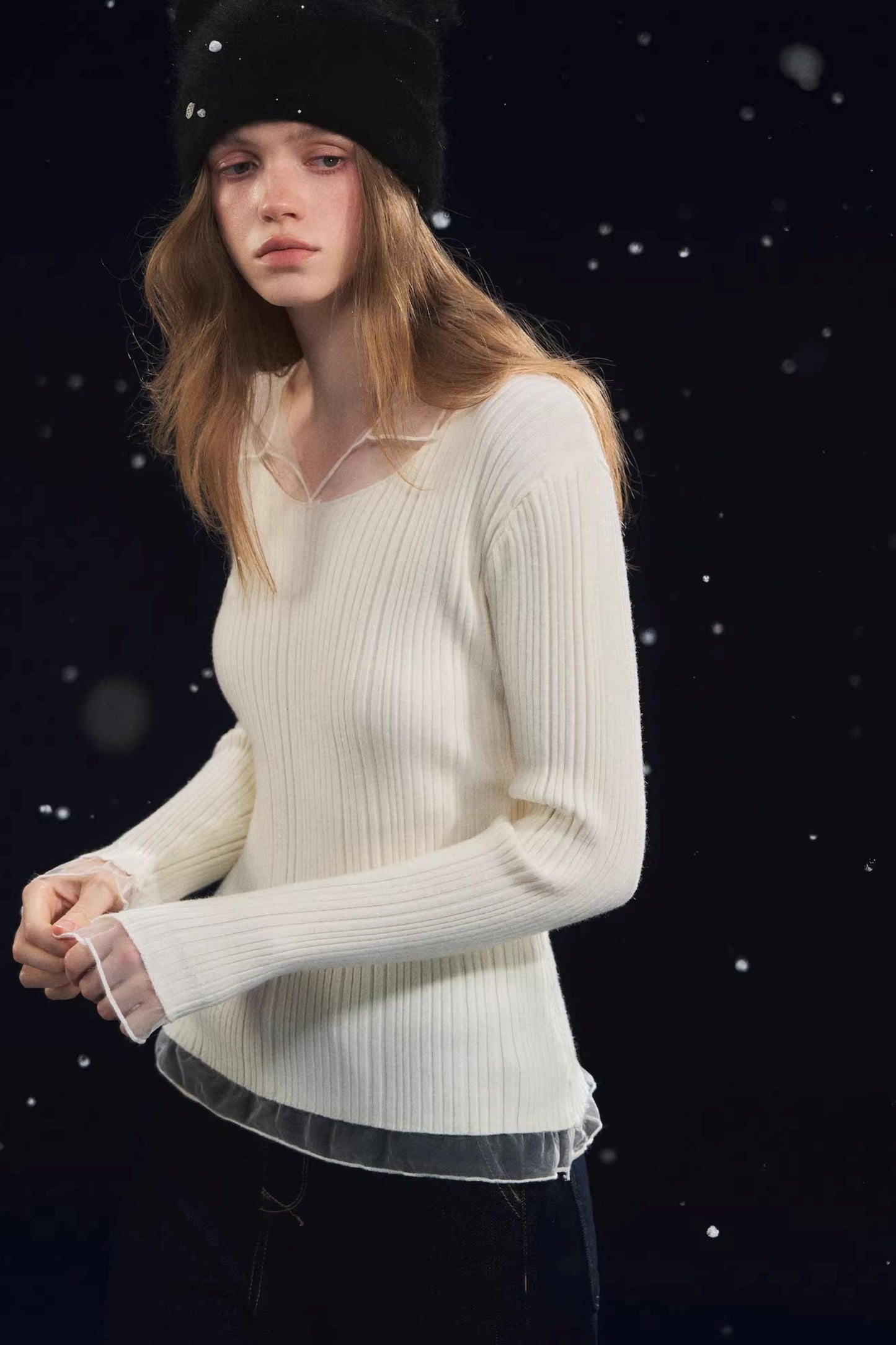 Mesh Splicing High-Elastic Base Shirt