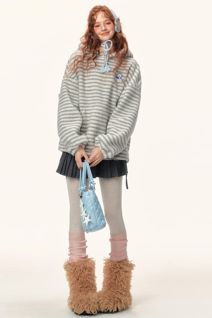 Imitation Cashmere Hooded Top