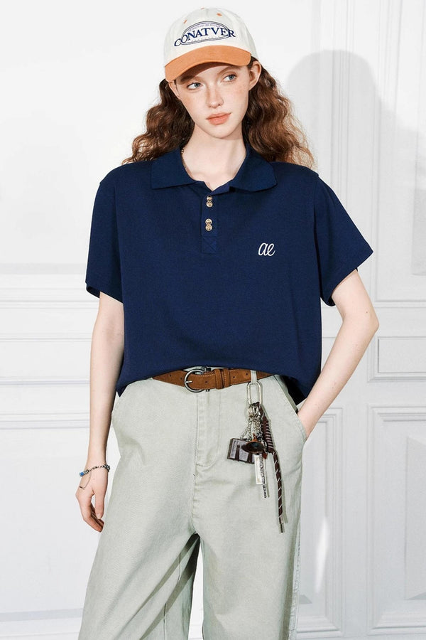 Embroidered Summer Polo Tee