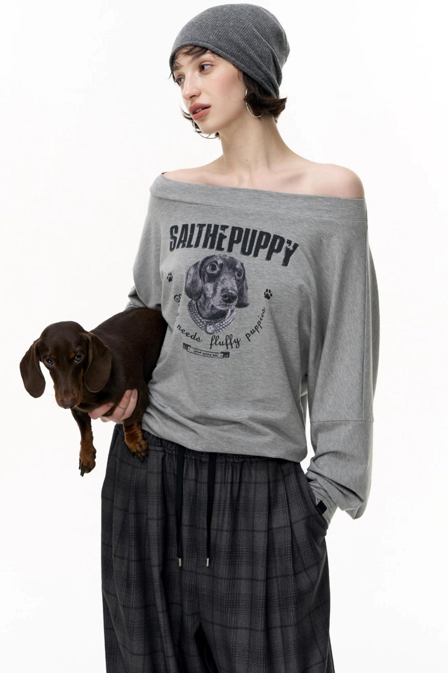 Puppy Print Long Sleeve T-shirt