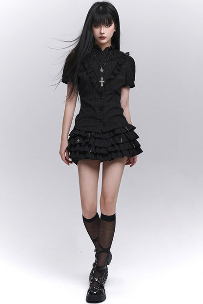 Ghost Lace Black Shirt