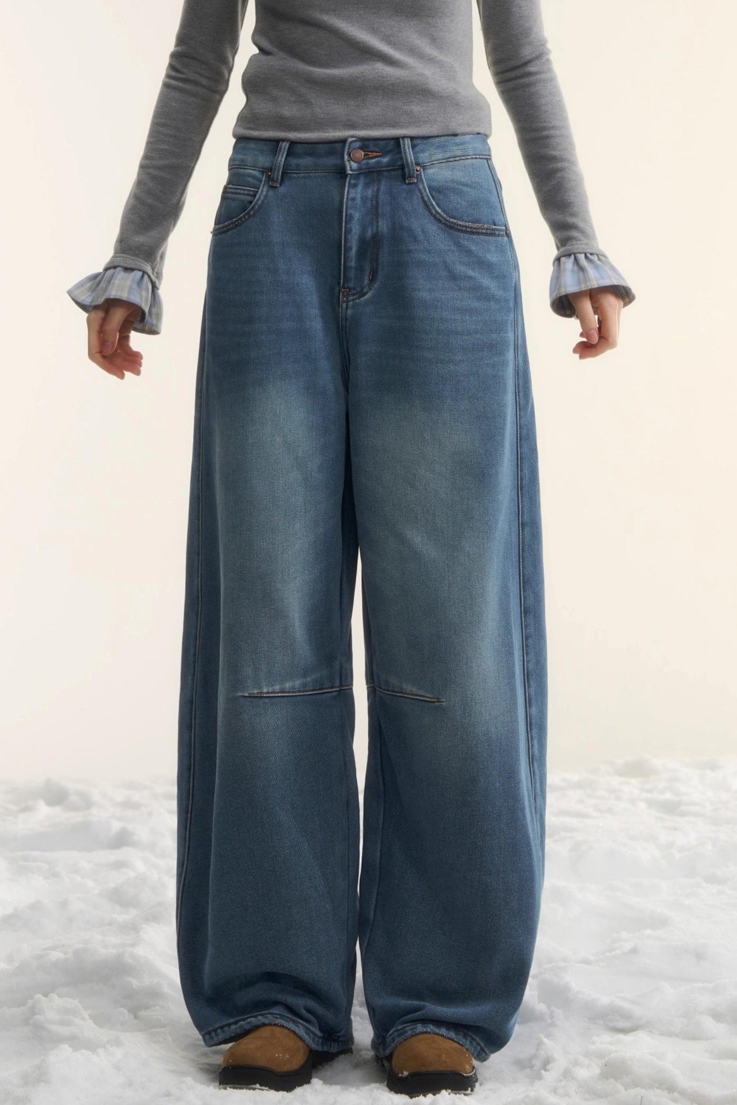 Blue Fleece-Lined Scimitar Pants