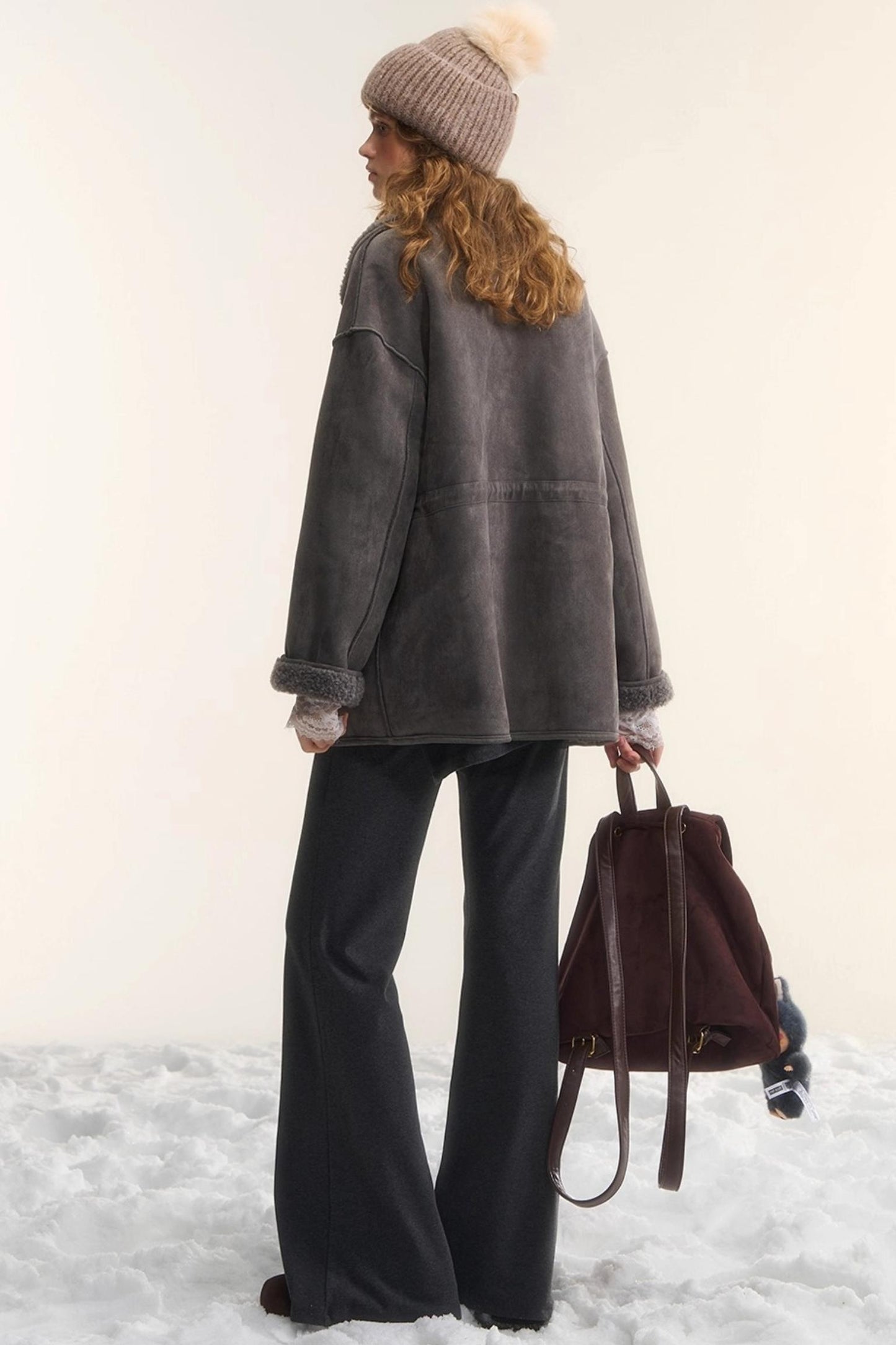 Irregular Flared Knit Pants