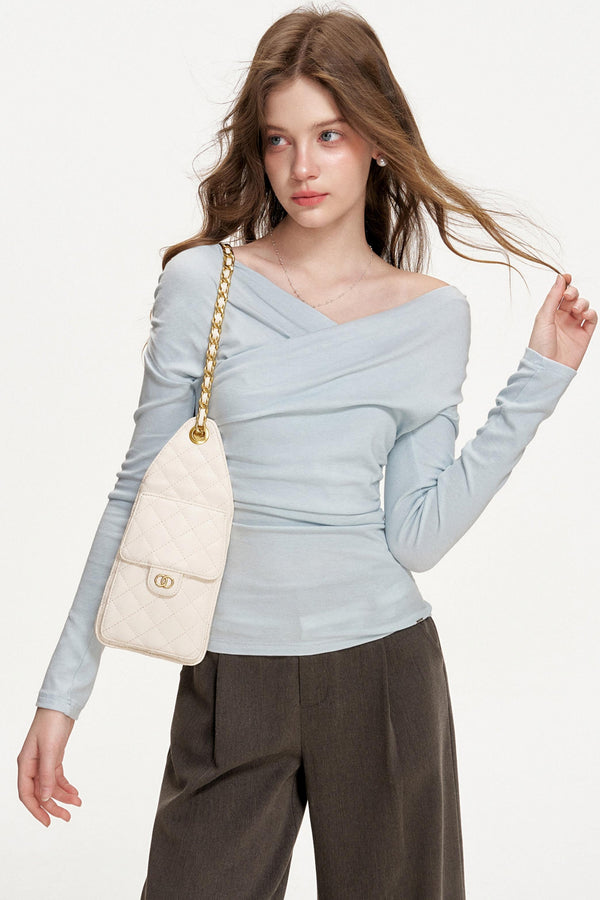 Romantic Wool Pleated Top