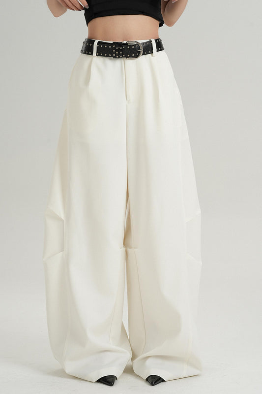 High-Waisted Loose Wide-Leg Pants