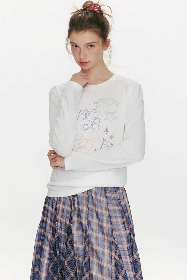 Berry Waltz Printed Thin T-Shirt
