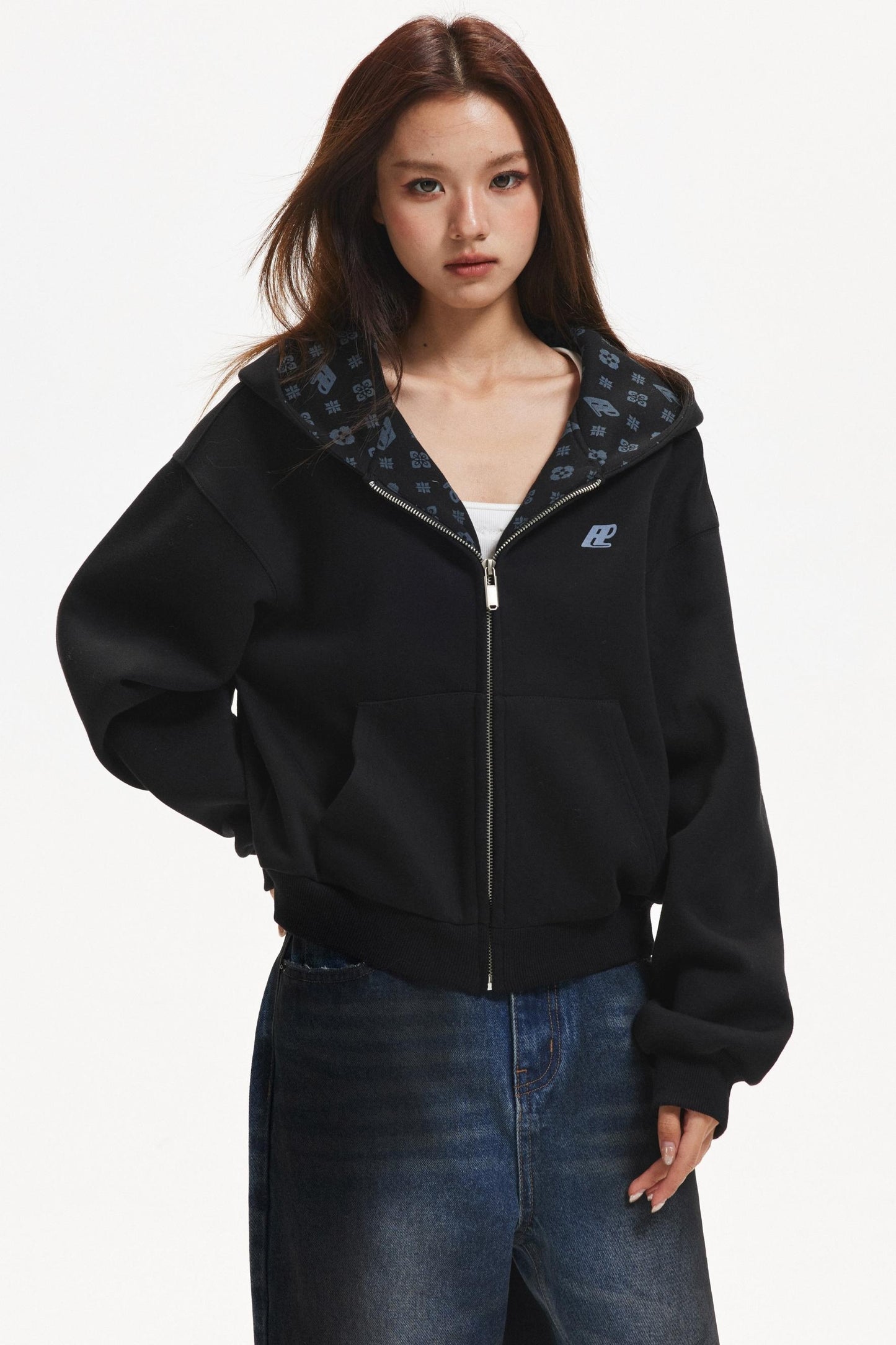 American-Style Hooded Zip Jacket