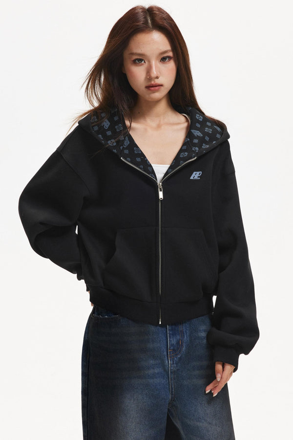 American-Style Hooded Zip Jacket