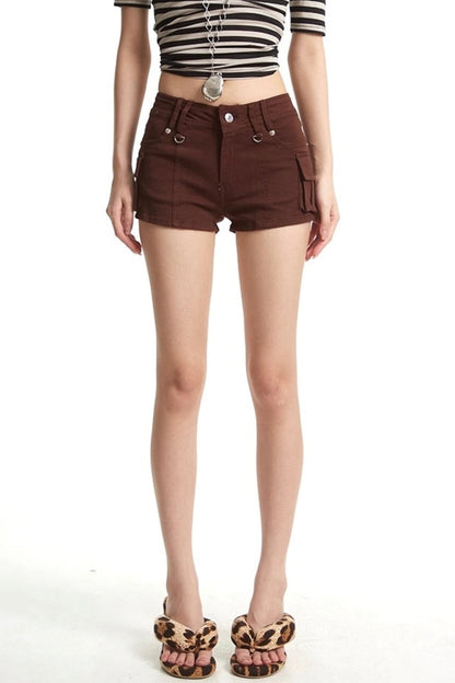 Cargo Pocket Denim Shorts