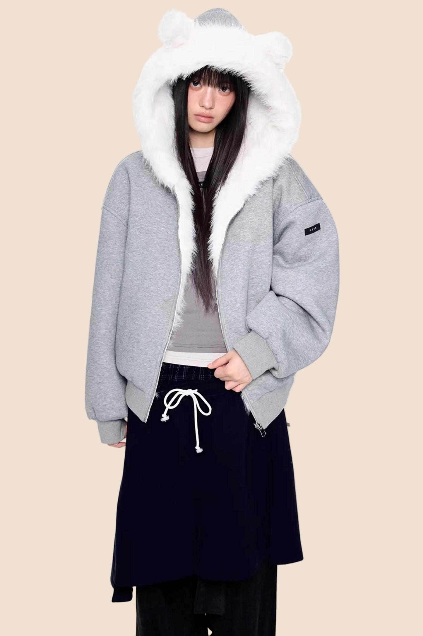 Reversible Furry Cotton Jacket