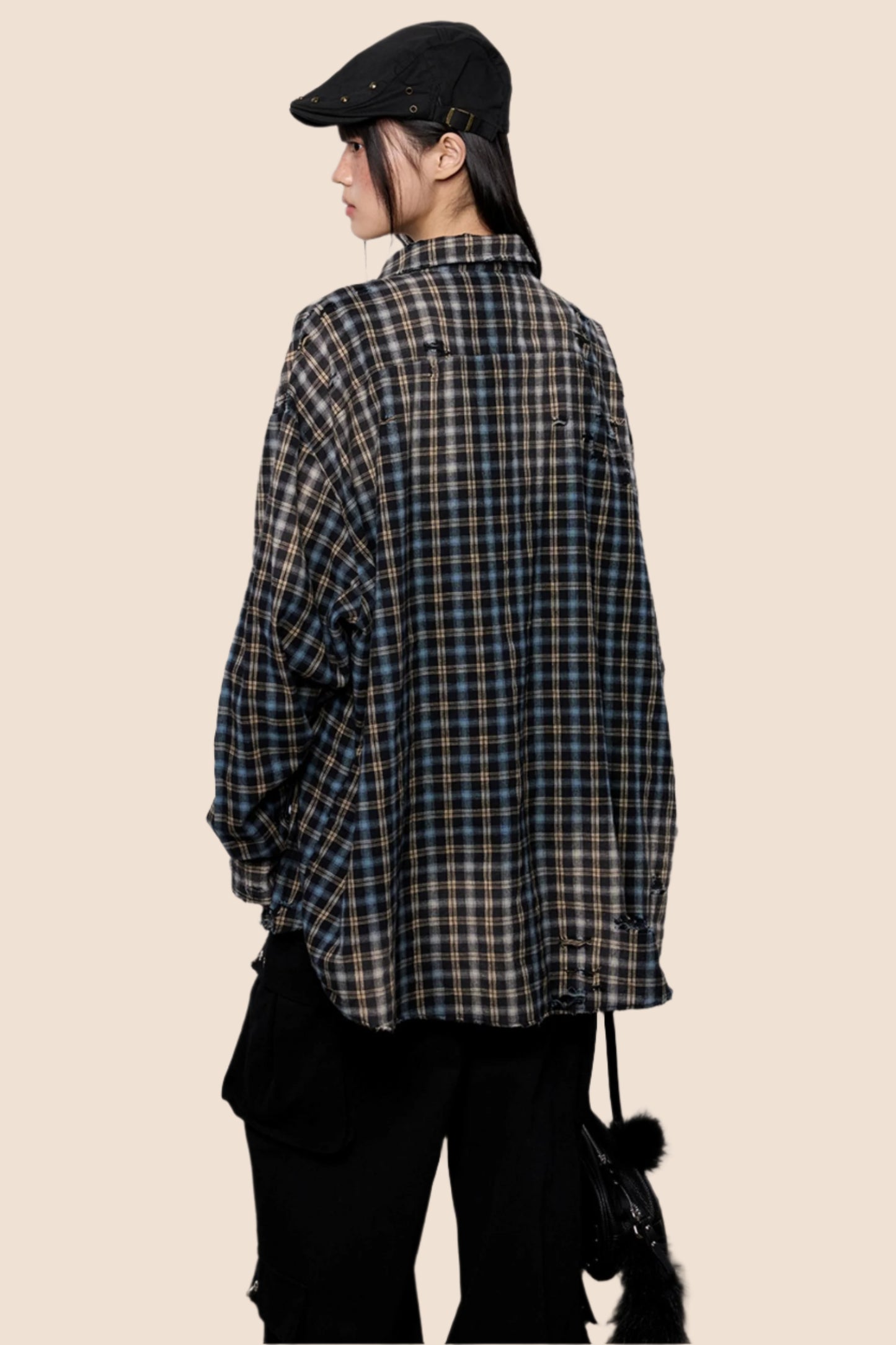 Plaid Gradient Retro Check Shirt