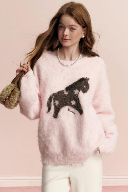 Floral Wool Jacquard Sweater