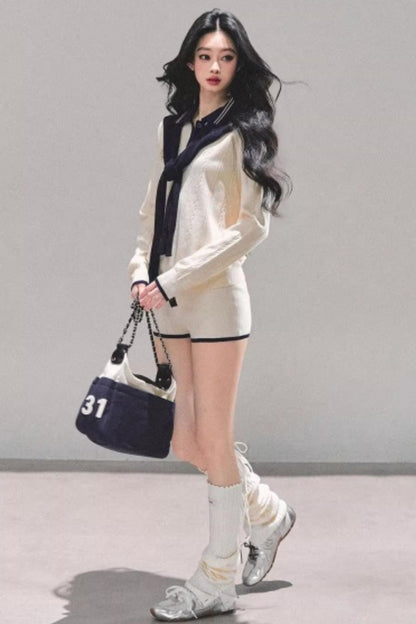 Morning Mist Knitted Suit Set-Up