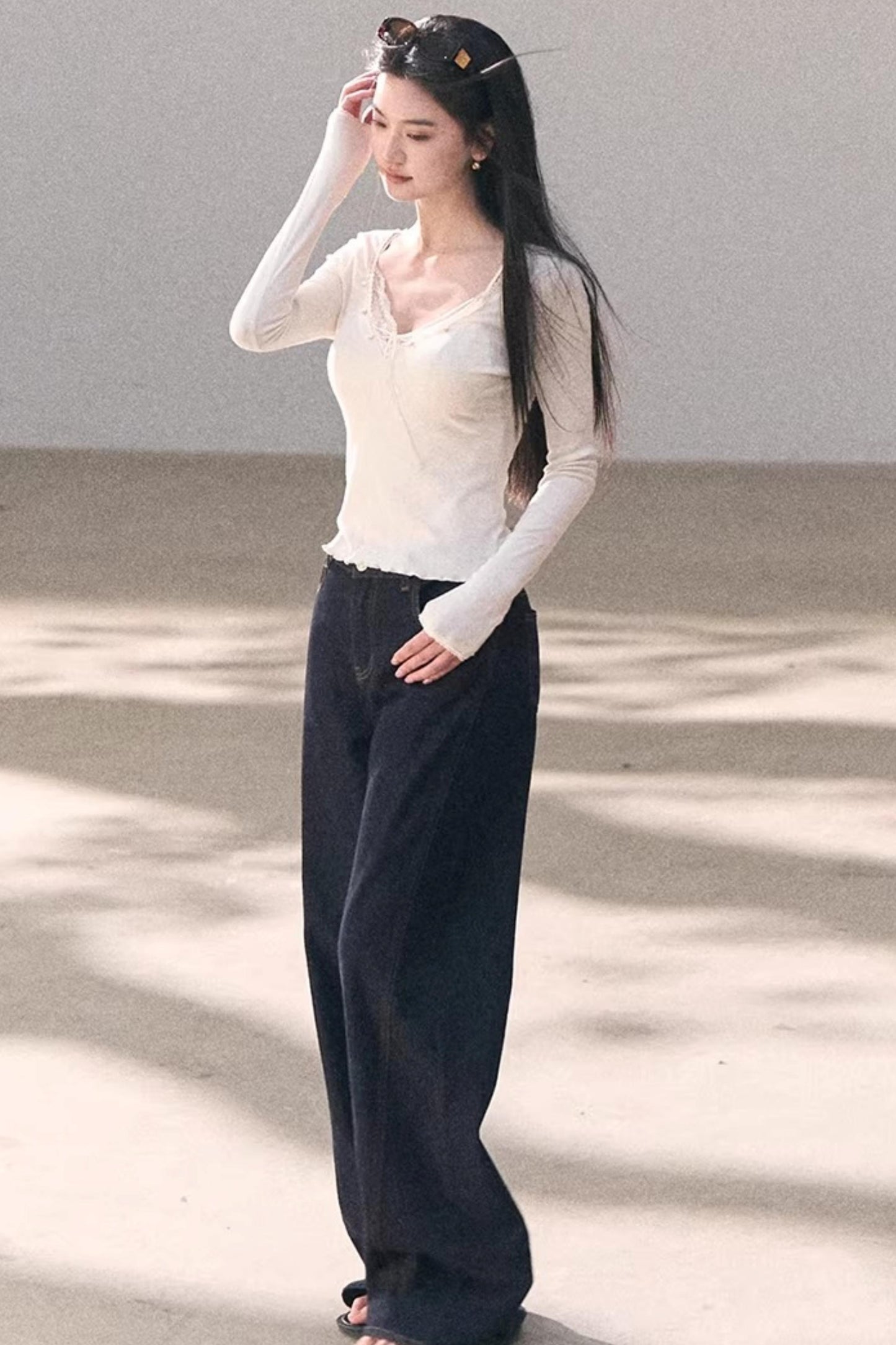 Sun-Kissed Floral Denim Pants Set-Up