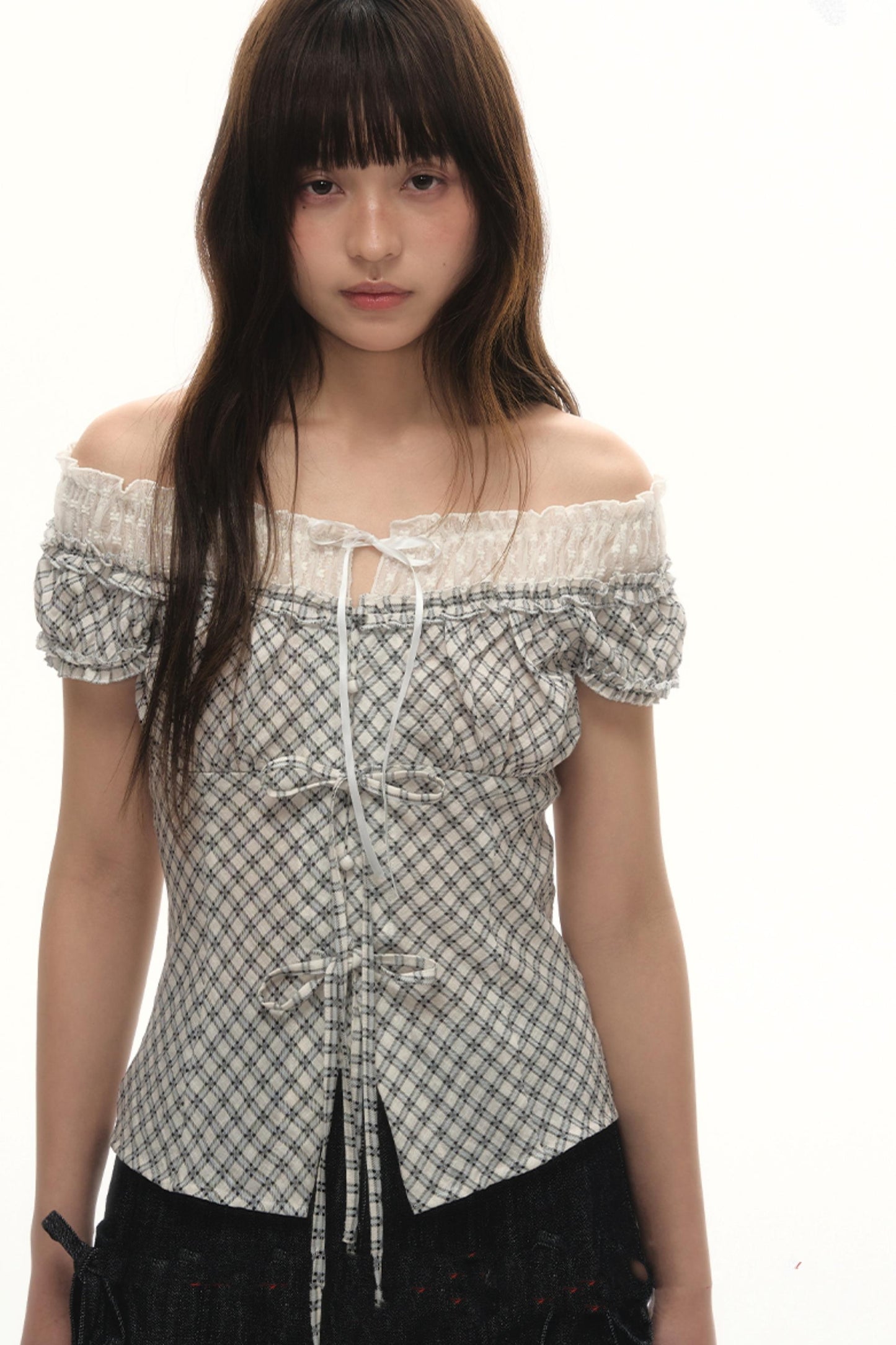 Summer Blue Plaid Top