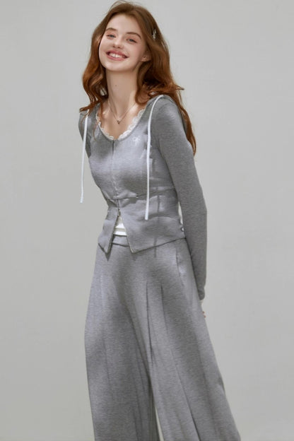 Slimming Autumn Cardigan Set-Up