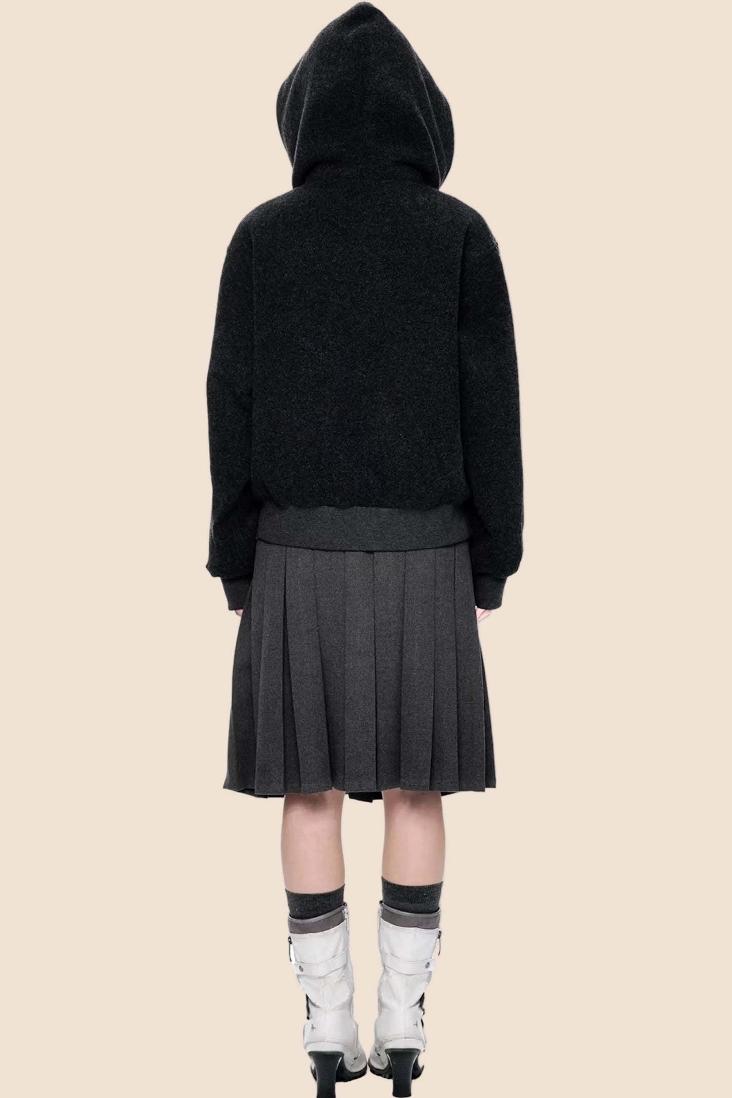 Vintage Woolen Hooded Jacket