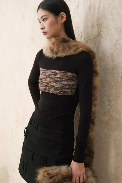 Textured Shadow Wool Sweater