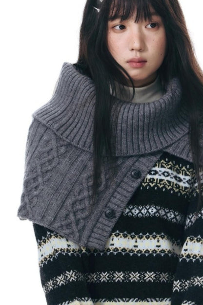 Fair Isle Jacquard Striped Sweater