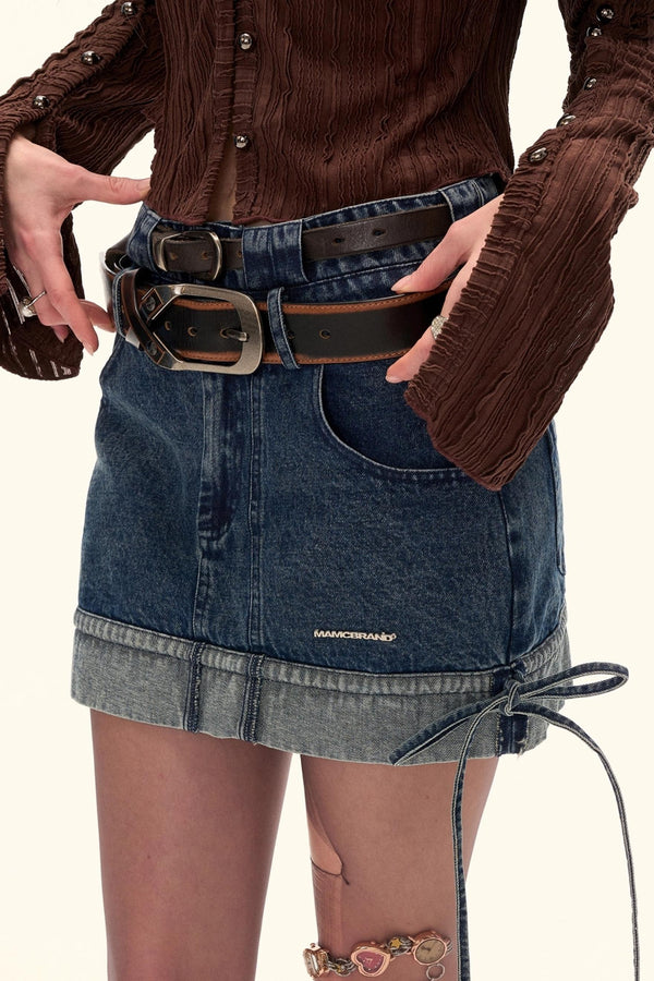 Vintage Slim Short Denim Skirt