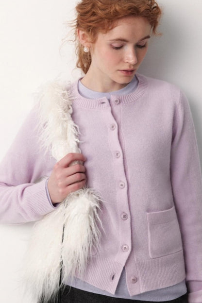 Merino Wool Ribbed Cardigan