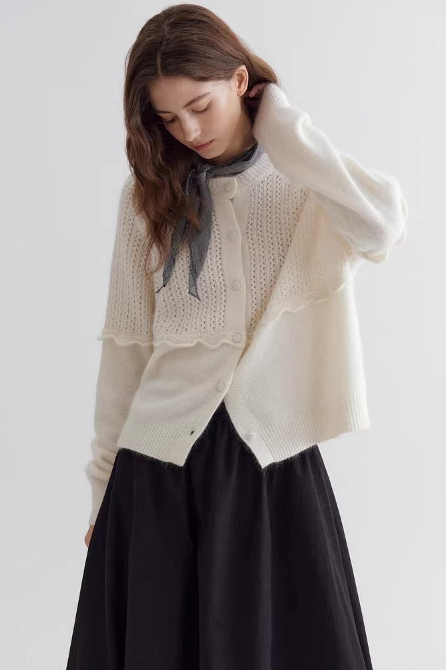 Textured Wool Knit Sweater