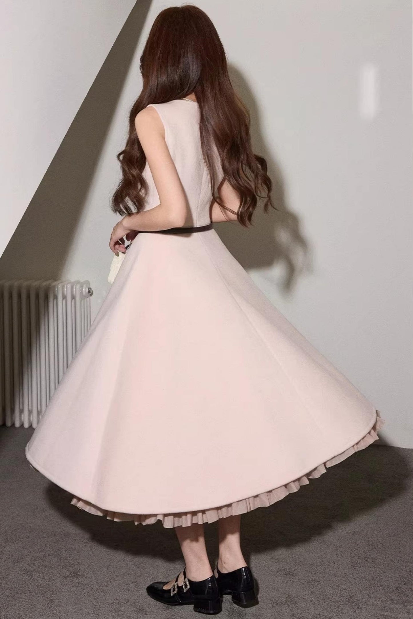 Elegant Wool Dress Short Coat Set-Up