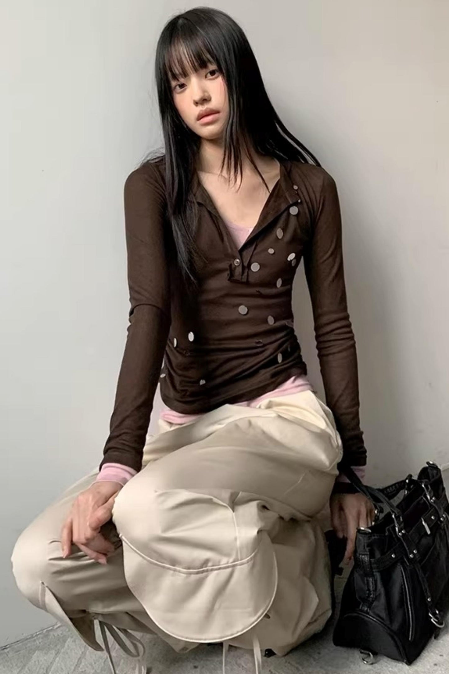 Color-Blocked Sequin Top Set