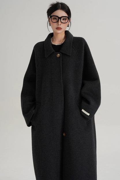Temperament Wool Reversible Long Coat